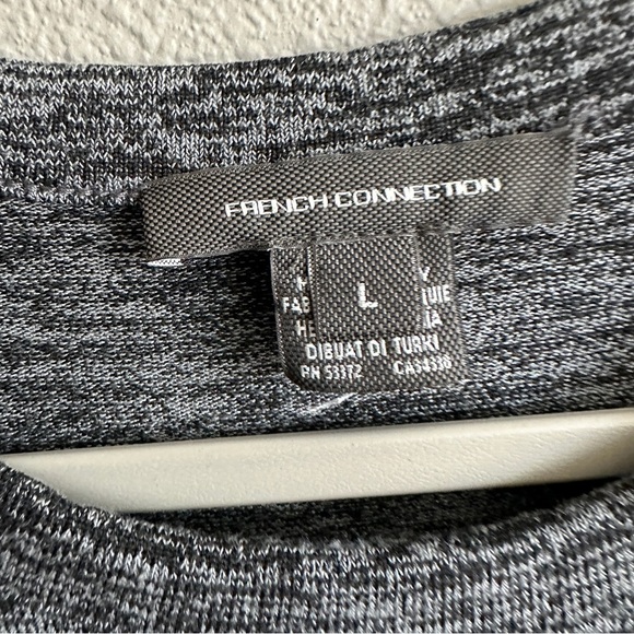 French Connection Gray Long Sleeve Knit Maxi Dress Large - Picture 2 of 11